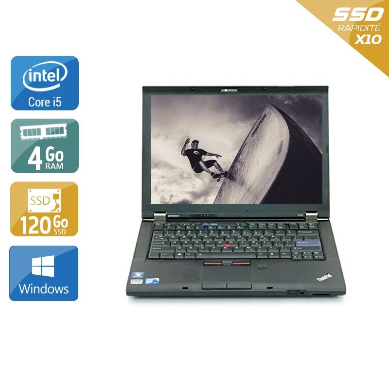 Lenovo ThinkPad T410 i5 4Go RAM 120Go SSD Windows 10