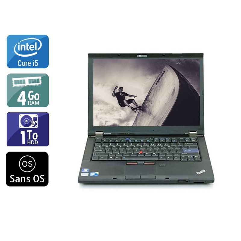 Lenovo ThinkPad T410 i5 4Go RAM 1To HDD Sans OS