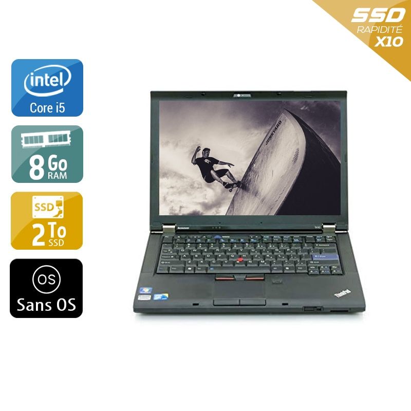 Lenovo ThinkPad T410 i5 8Go RAM 2To SSD Sans OS
