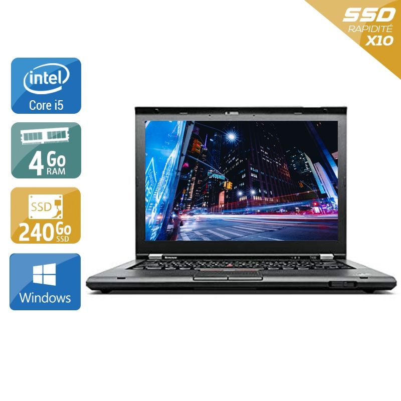 Lenovo ThinkPad T430 i5 4Go RAM 240Go SSD Windows 10