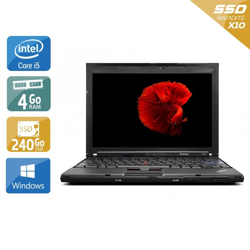 Lenovo ThinkPad X201 i5 4Go RAM 240Go SSD Windows 10