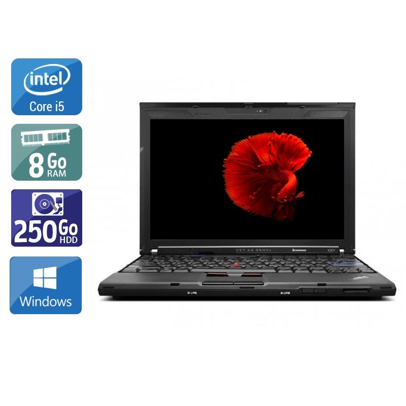 Lenovo ThinkPad X201 i5 8Go RAM 250Go HDD Windows 10