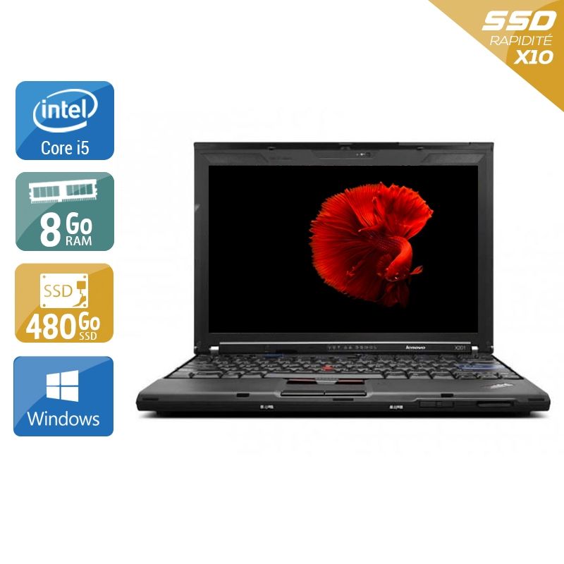 Lenovo ThinkPad X201 i5 8Go RAM 480Go SSD Windows 10