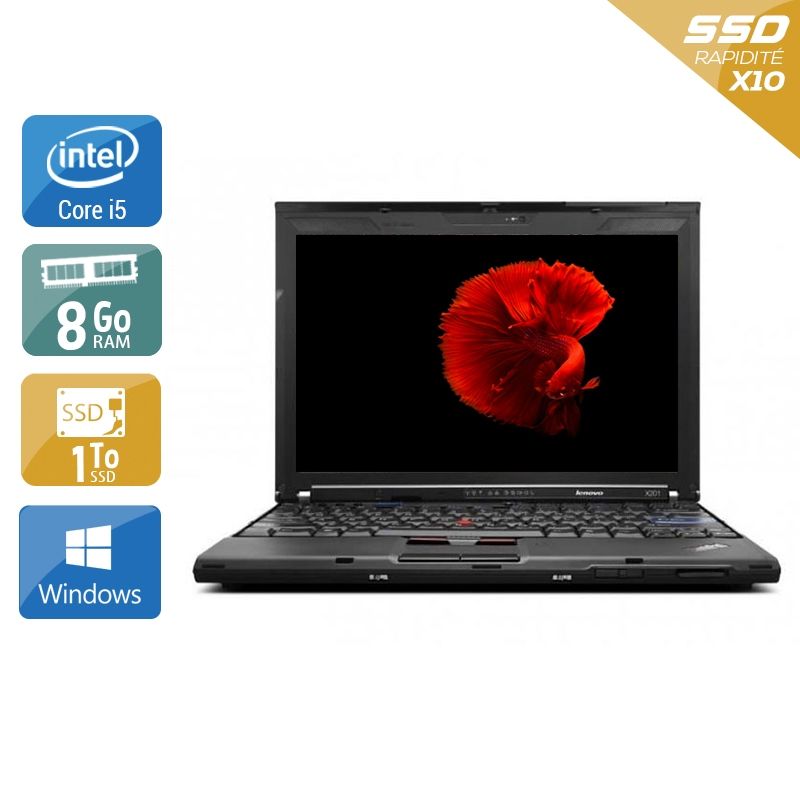 Lenovo ThinkPad X201 i5 8Go RAM 1To SSD Windows 10