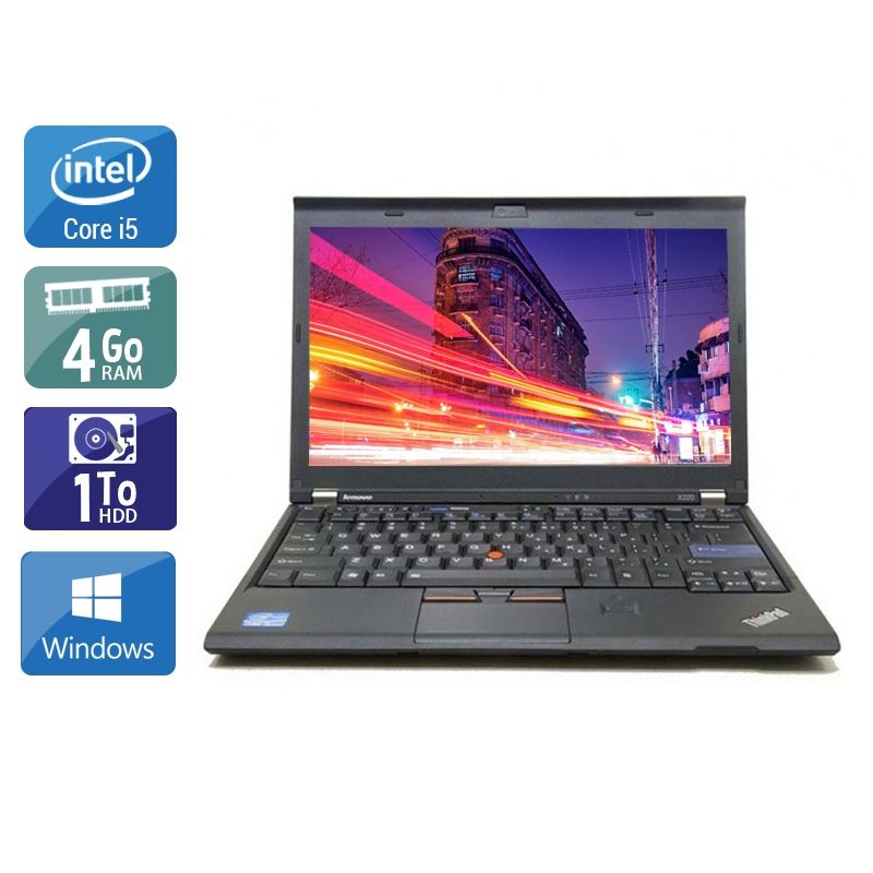 Lenovo ThinkPad X220 i5 4Go RAM 1To HDD Windows 10