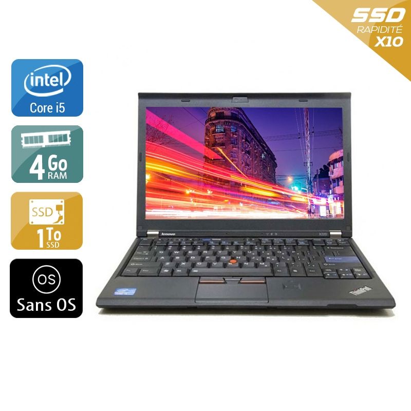 Lenovo ThinkPad X220 i5 4Go RAM 1To SSD Sans OS