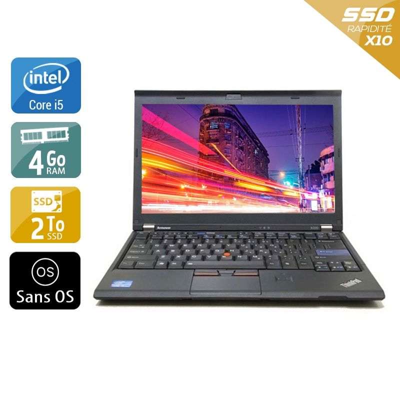 Lenovo ThinkPad X220 i5 4Go RAM 2To SSD Sans OS