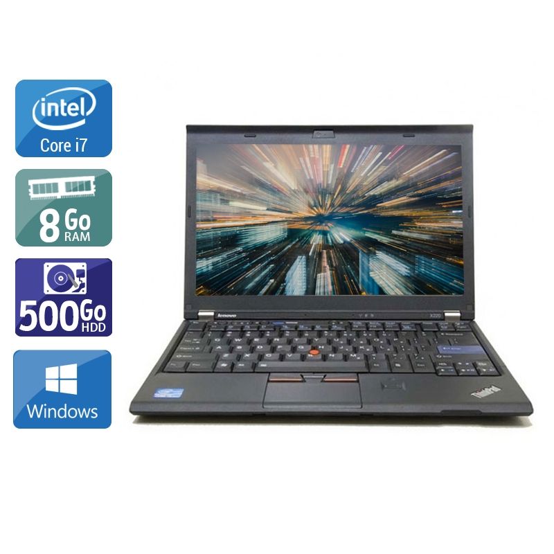 Lenovo ThinkPad X220 i7 8Go RAM 500Go HDD Windows 10