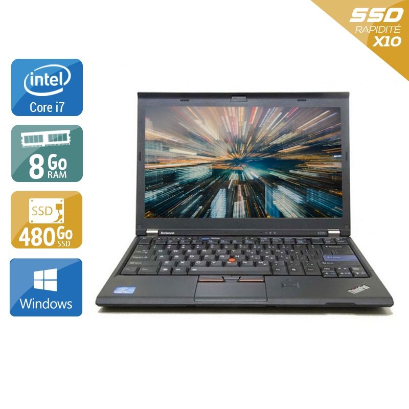 Lenovo ThinkPad X220 i7 8Go RAM 480Go SSD Windows 10