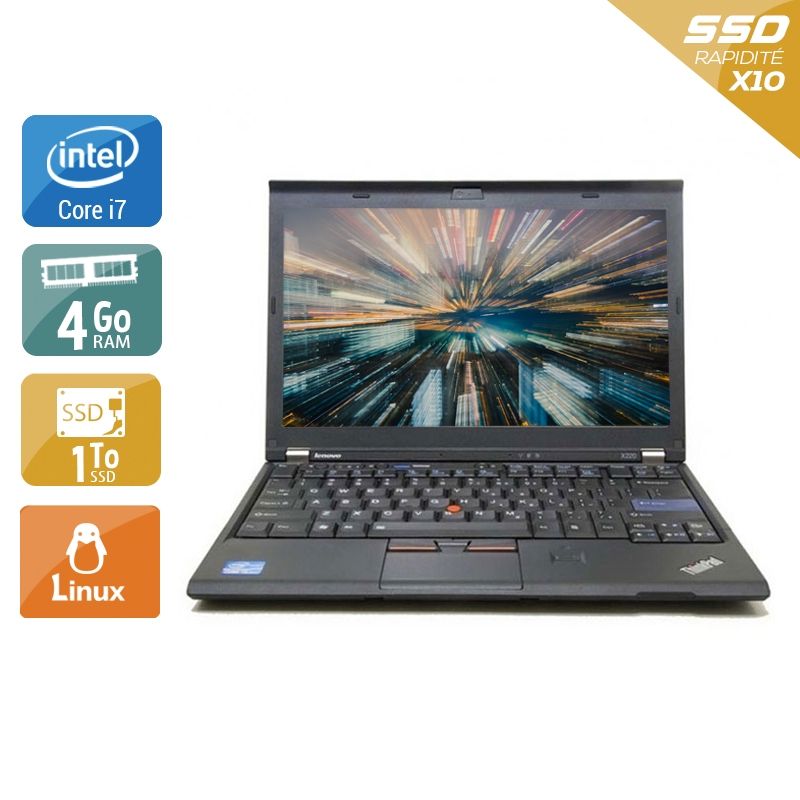 Lenovo ThinkPad X220 i7 4Go RAM 1To SSD Linux