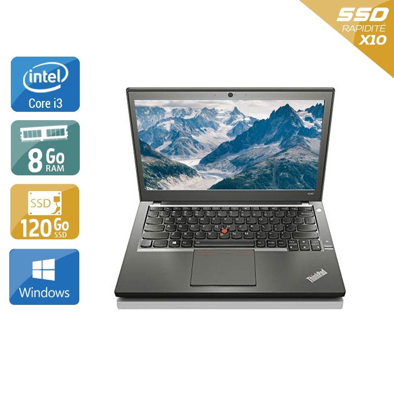 Lenovo ThinkPad X240 i3 8Go RAM 120Go SSD Windows 10