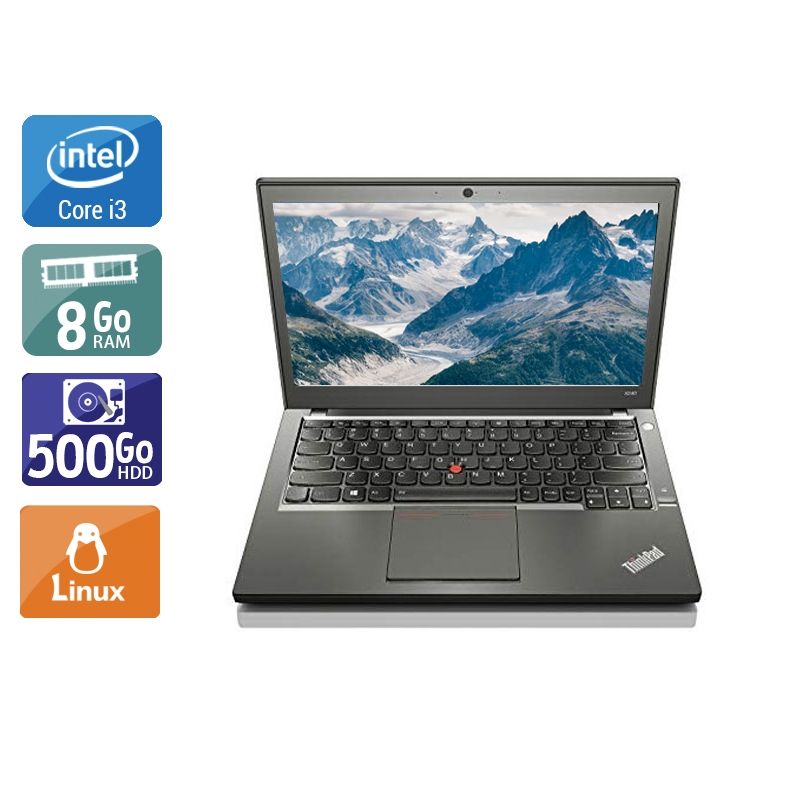 Lenovo ThinkPad X240 i3 8Go RAM 500Go HDD Linux