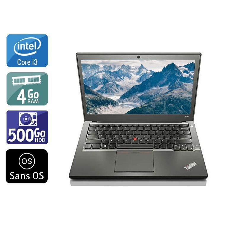 Lenovo ThinkPad X240 i3 4Go RAM 500Go HDD Sans OS