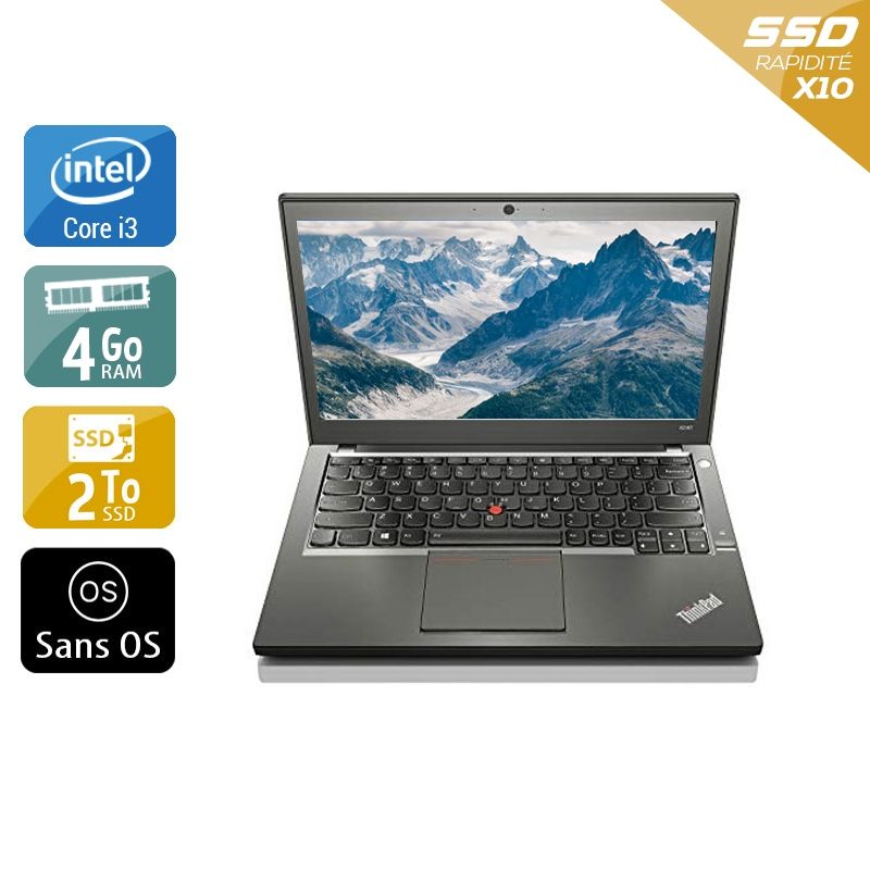Lenovo ThinkPad X240 i3 4Go RAM 2To SSD Sans OS