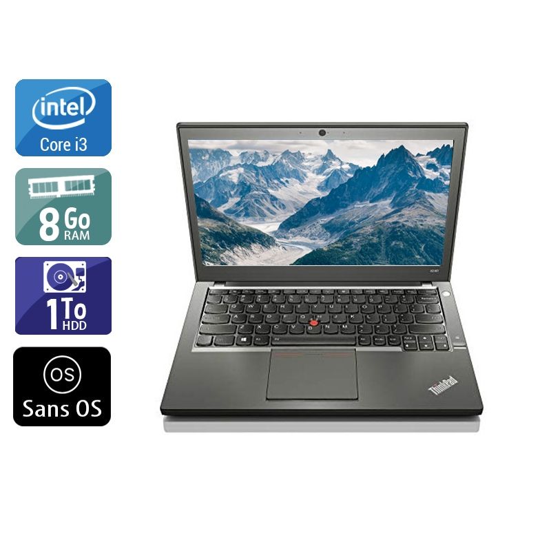 Lenovo ThinkPad X240 i3 8Go RAM 1To HDD Sans OS
