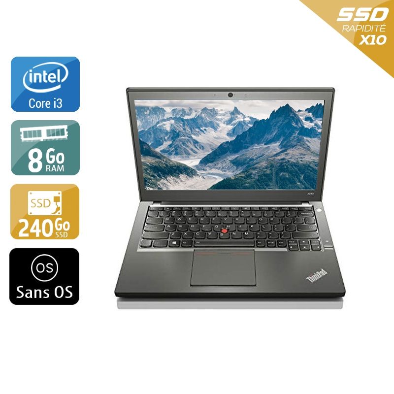 Lenovo ThinkPad X240 i3 8Go RAM 240Go SSD Sans OS