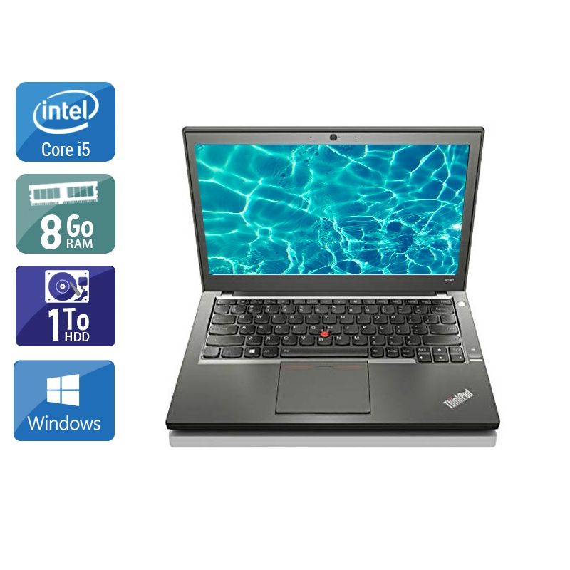 Lenovo ThinkPad X240 i5 8Go RAM 1To HDD Windows 10