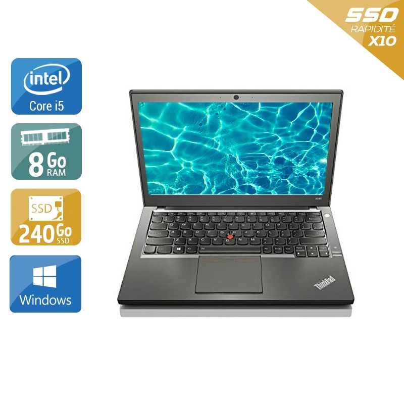 Lenovo ThinkPad X240 i5 8Go RAM 240Go SSD Windows 10