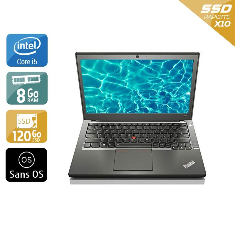 Lenovo ThinkPad X240 i5 8Go RAM 120Go SSD Sans OS