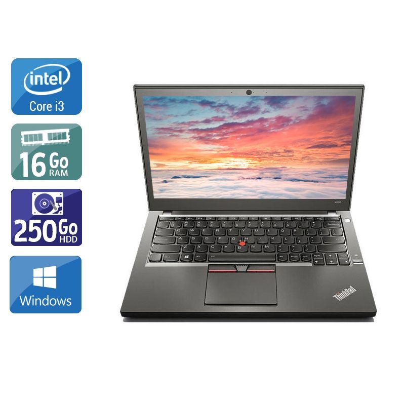 Lenovo ThinkPad X250 i3 16Go RAM 250Go HDD Windows 10