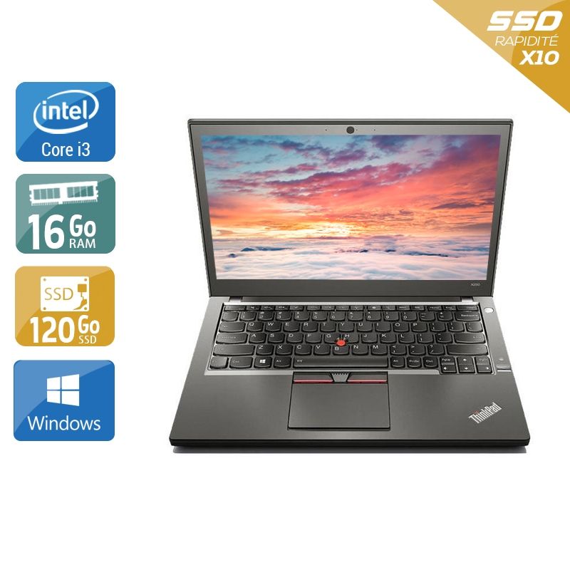 Lenovo ThinkPad X250 i3 16Go RAM 120Go SSD Windows 10