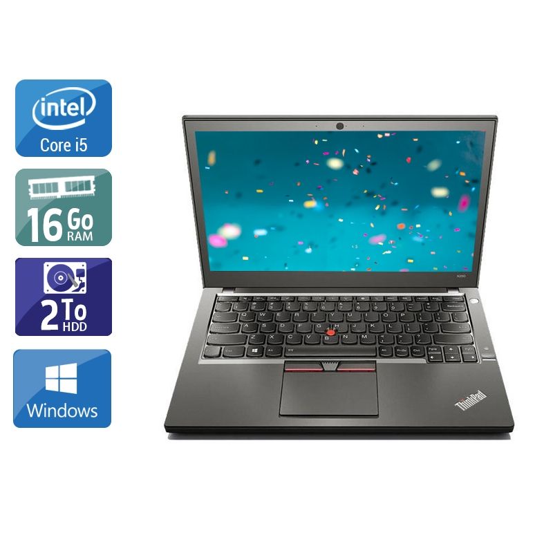 Lenovo ThinkPad X250 i5 16Go RAM 2To HDD Windows 10
