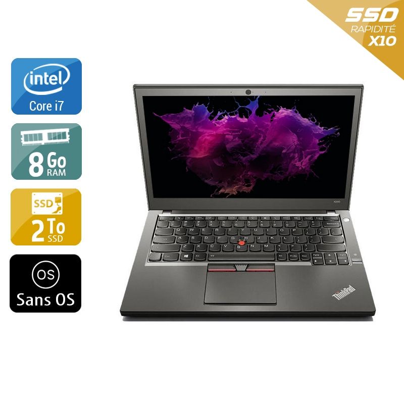Lenovo ThinkPad X250 i7 8Go RAM 2To SSD Sans OS