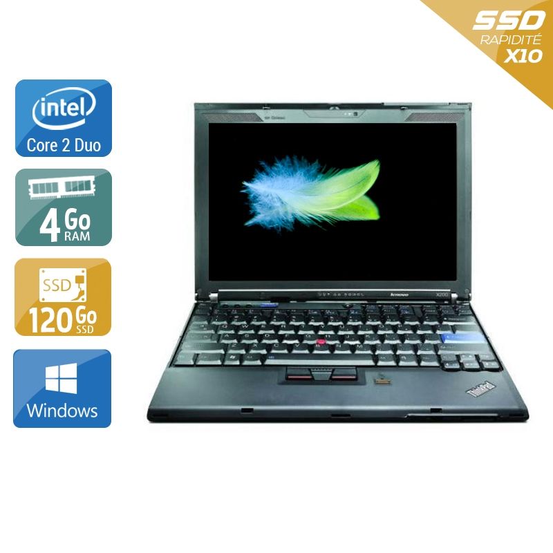 Lenovo ThinkPad X200 Core 2 Duo 4Go RAM 120Go SSD Windows 10