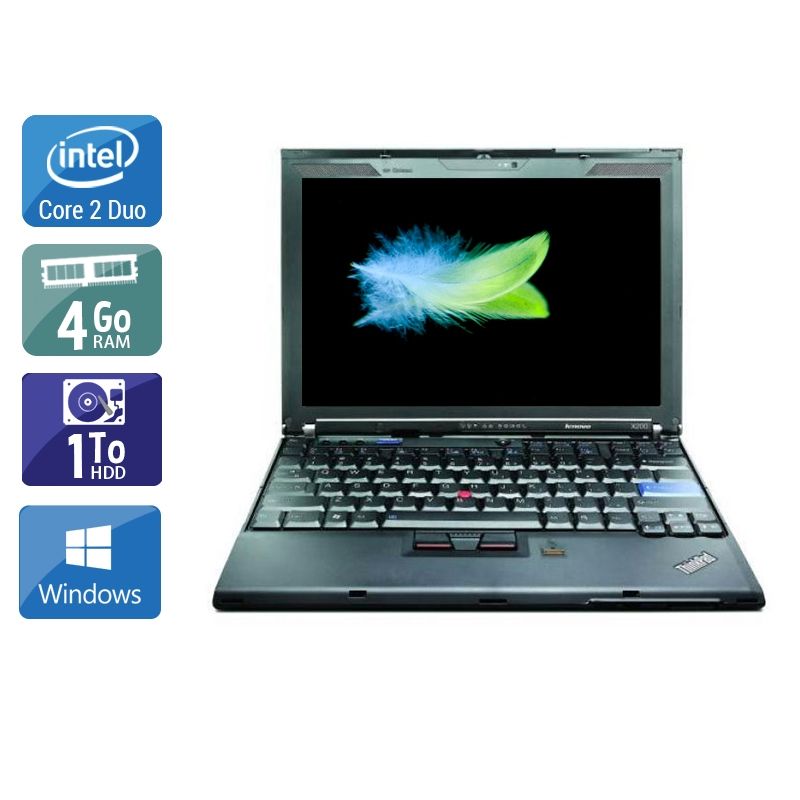 Lenovo ThinkPad X200 Core 2 Duo 4Go RAM 1To HDD Windows 10