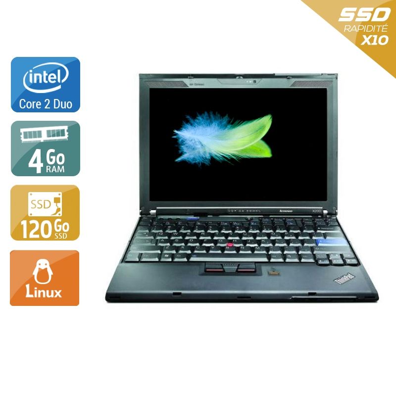 Lenovo ThinkPad X200 Core 2 Duo 4Go RAM 120Go SSD Linux