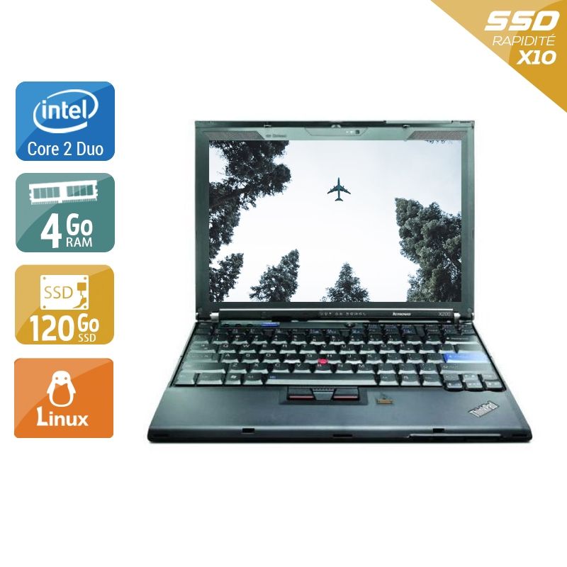 Lenovo ThinkPad X200S Core 2 Duo 4Go RAM 120Go SSD Linux