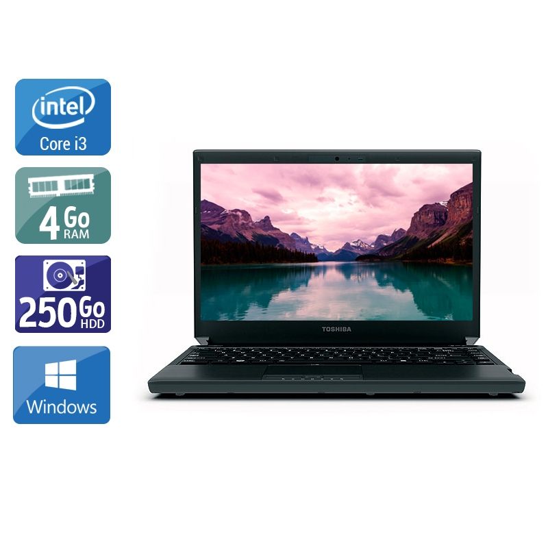 Toshiba Portégé R830 i3 4Go RAM 250Go HDD Windows 10