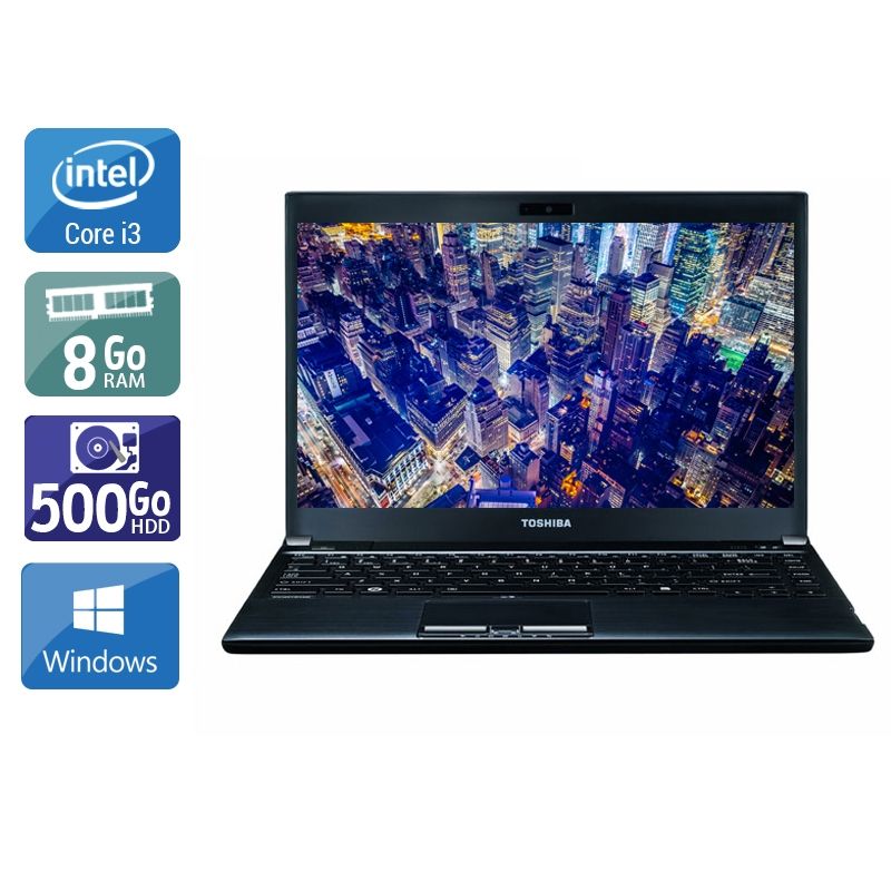 Toshiba Portégé R930 i3 8Go RAM 500Go HDD Windows 10