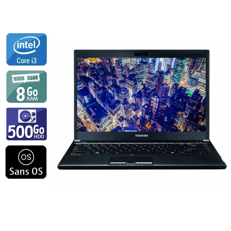 Toshiba Portégé R930 i3 8Go RAM 500Go HDD Sans OS