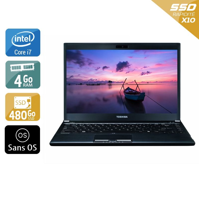 Toshiba Portégé R930 i7 4Go RAM 480Go SSD Sans OS