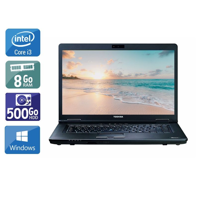 Toshiba Tecra A11 i3 8Go RAM 500Go HDD Windows 10