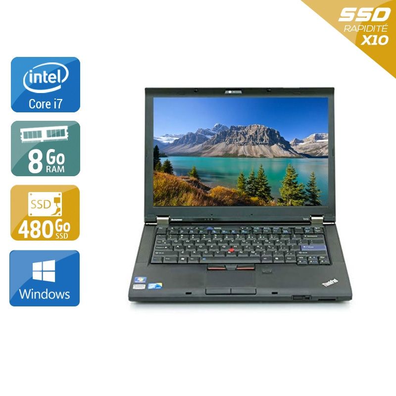 Lenovo ThinkPad T410 i7 8Go RAM 480Go SSD Windows 10