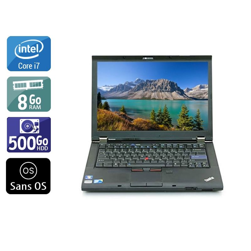 Lenovo ThinkPad T410 i7 8Go RAM 500Go HDD Sans OS