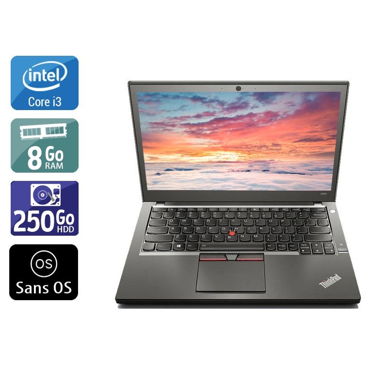 Lenovo ThinkPad X250 i3 8Go RAM 250Go HDD Sans OS