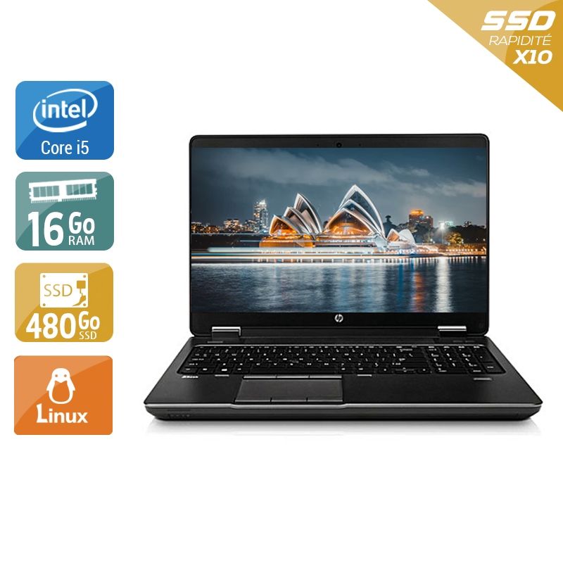 HP ZBook 15 G1 i5 16Go RAM 480Go SSD Linux