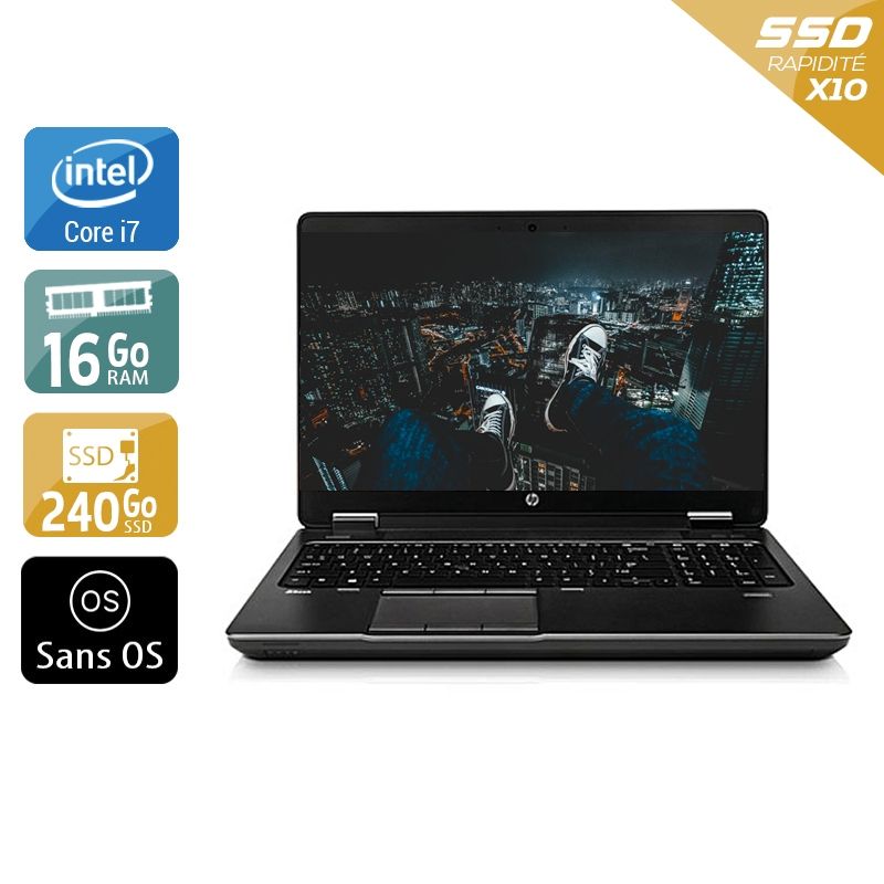 HP ZBook 15 G1 i7 16Go RAM 240Go SSD Sans OS