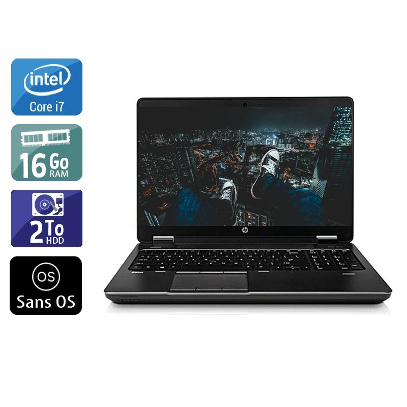 HP ZBook 15 G1 i7 16Go RAM 2To HDD Sans OS