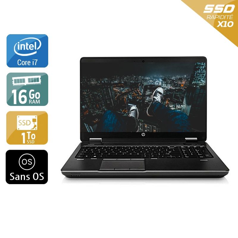 HP ZBook 15 G1 i7 16Go RAM 1To SSD Sans OS