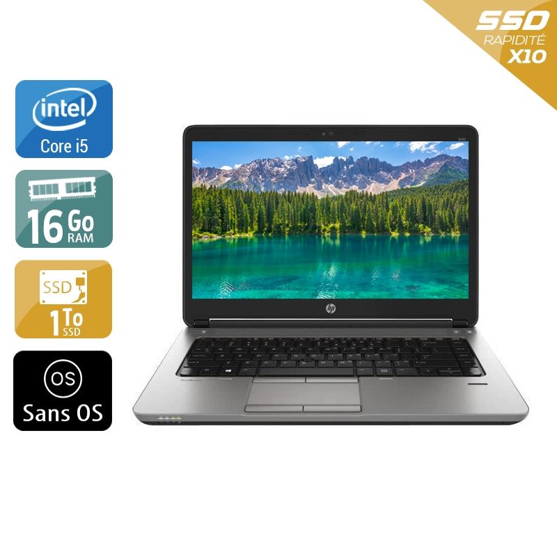 HP ProBook 640 G1 i5 16Go RAM 1To SSD Sans OS