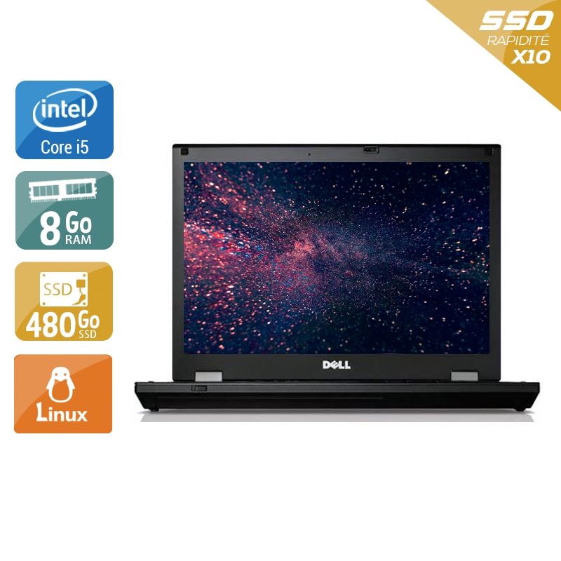 Dell Latitude E5410 i5 8Go RAM 480Go SSD Linux