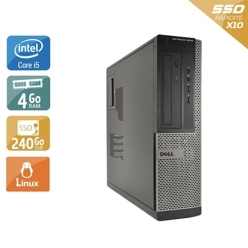 Dell Optiplex 3010 Desktop i5 4Go RAM 240Go SSD Linux