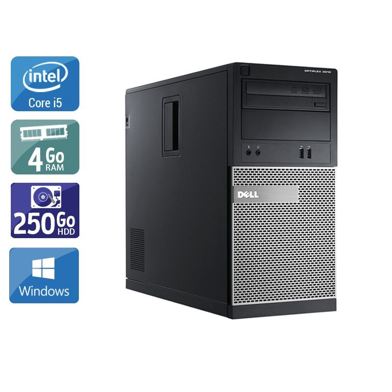 Dell Optiplex 3010 Tower i5 4Go RAM 250Go HDD Windows 10