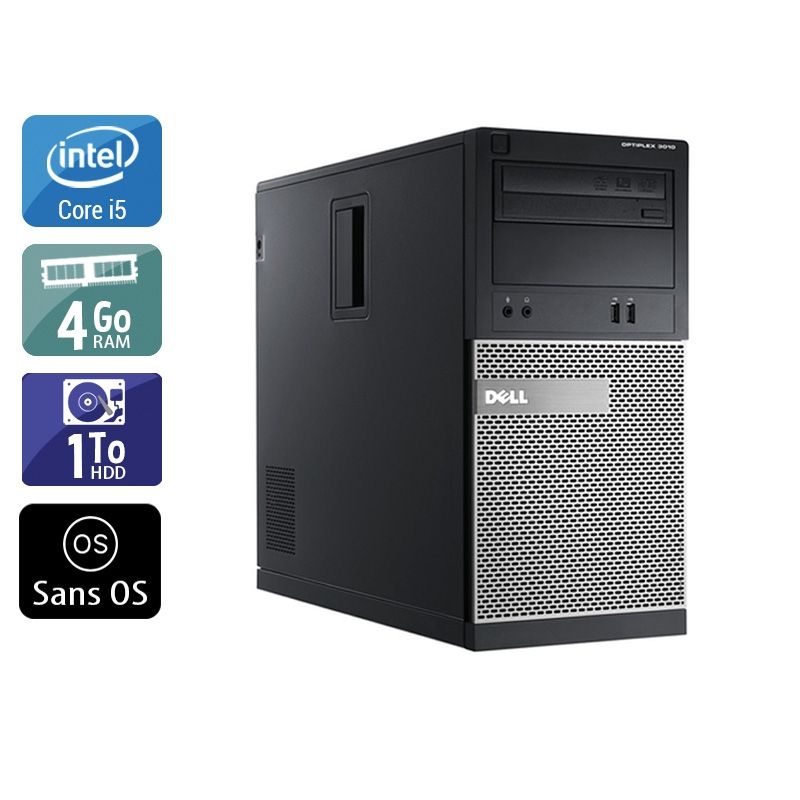 Dell Optiplex 3010 Tower i5 4Go RAM 1To HDD Sans OS