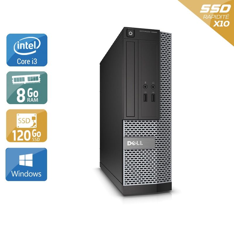 Dell Optiplex 3010 SFF i3 8Go RAM 120Go SSD Windows 10