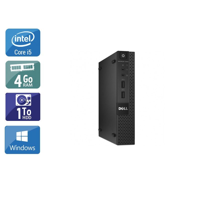 Dell Optiplex 3020M Micro i5 4Go RAM 1To HDD Windows 10
